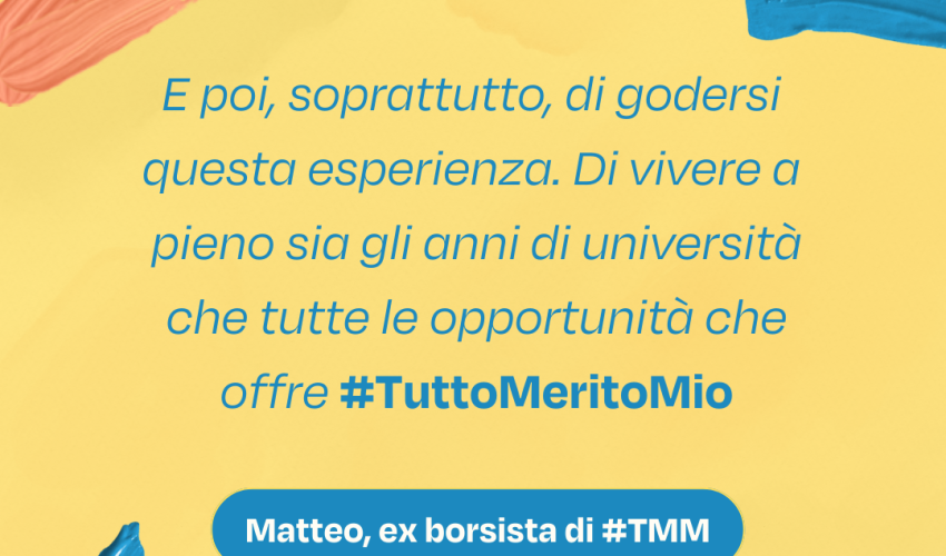 Caro #TuttoMeritoMio, ti incontro: la storia di Matteo